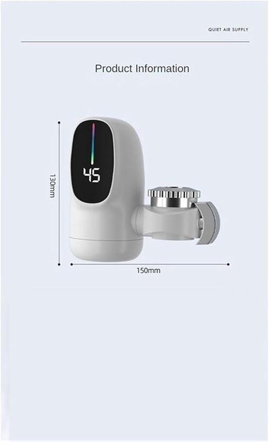 Grifo calentador de agua con pantalla