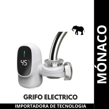 Grifo calentador de agua con pantalla